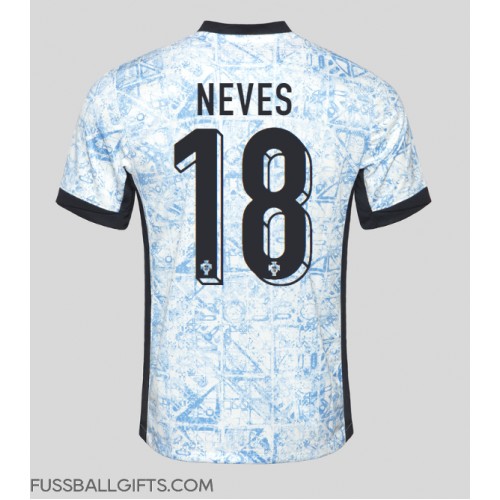 Portugal Ruben Neves #18 Fußballbekleidung Auswärtstrikot EM 2024 Kurzarm